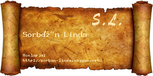 Sorbán Linda névjegykártya