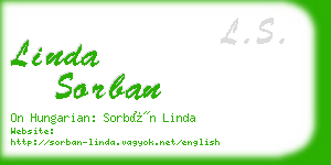 linda sorban business card
